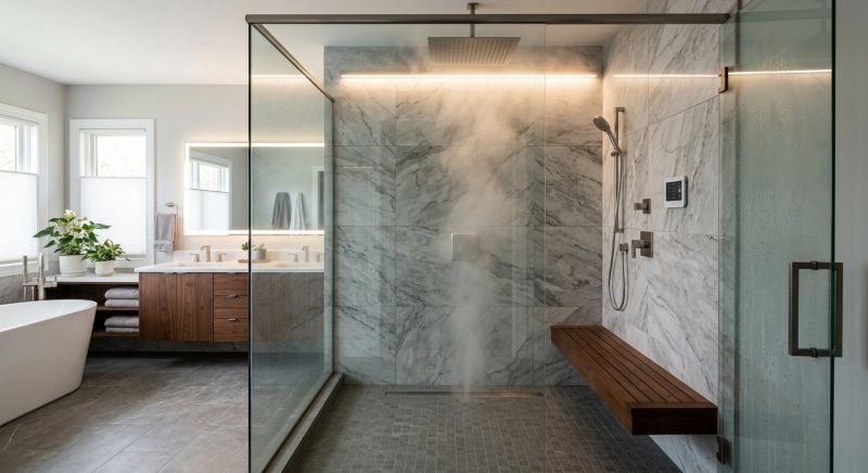 Granite Shower Installation in Walworth County, WI